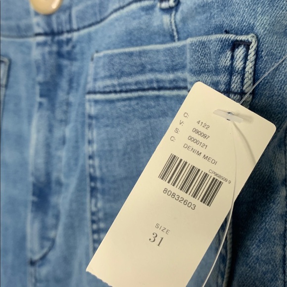 NEW Anthropologie Maeve the collette wide leg flare high rise jeans 31 - Picture 5 of 11